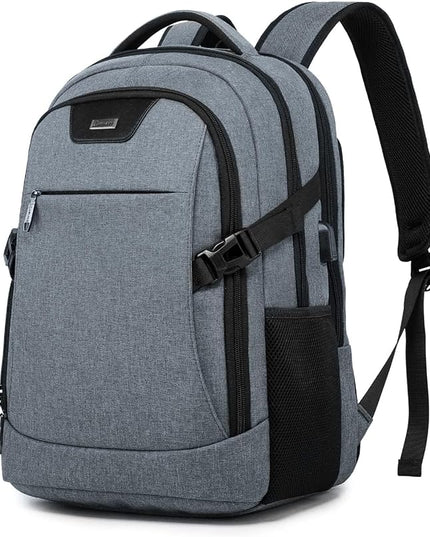 DUSLANG Travel Work Laptop Backpack With USB Charging Port Fits 15.6 15 14 13 Inch Laptop and Notebook Business Anti Theft College Computer Bag Back Pack for Women Men - Dark grey