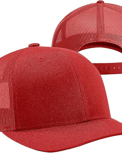 TZ Promise Men Women Plain Cotton Trucker Cap with Breathable Mesh Back, Snapback Baseball Hats