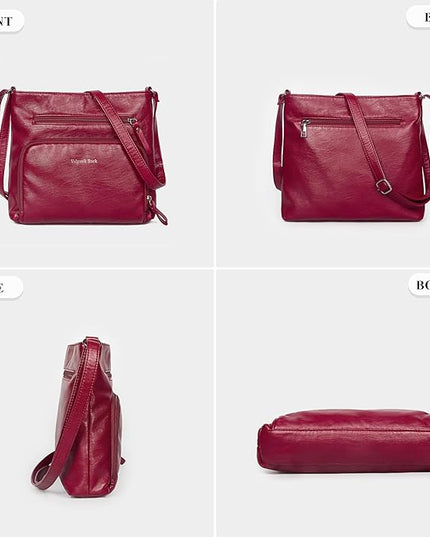 Crossbody Purses for Women Soft Vegan Leather Cross Body Handbag Lightweight Medium Shoulder Purse Travel Casual Bag