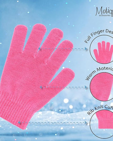 Motique Accessories Ladies Gloves Magic Knit Gloves for Women Solid Colors