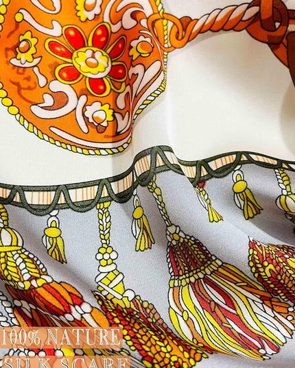 100% Mulberry Silk Scarf for Women Hair Lightweight Square Neckerchief Wrap For Head Scarves 21"