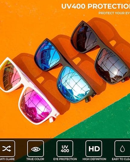 KALIYADI Polarized Sunglasses for Men, Lightweight Sun Glasses with UV Protection for Driving Fishing Golf