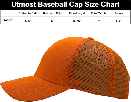 Utmost Structured Baseball Cap with Adjustable Closure - Performance Hat for Outdoor Activities