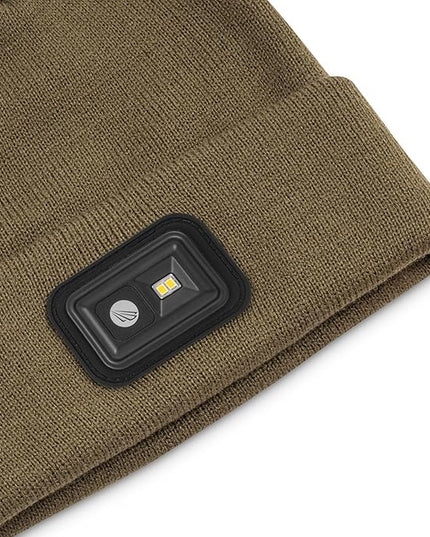 POWERCAP LED Hat Light 150 Lumens Rechargeable Fleece Beanie with Bright Built-in Headlamp Waterproof LED Warm One Size Cap