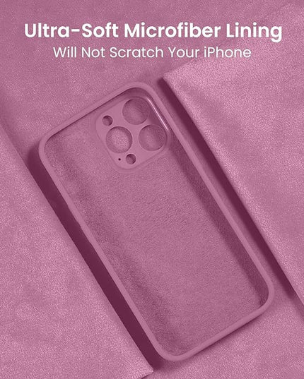 FireNova Designed for iPhone 16 Pro Max Case, Silicone Upgraded [Camera Protection] Phone Case with [2 Screen Protectors], Soft Anti-Scratch Microfiber Lining Inside, 2024, Lilac Purple
