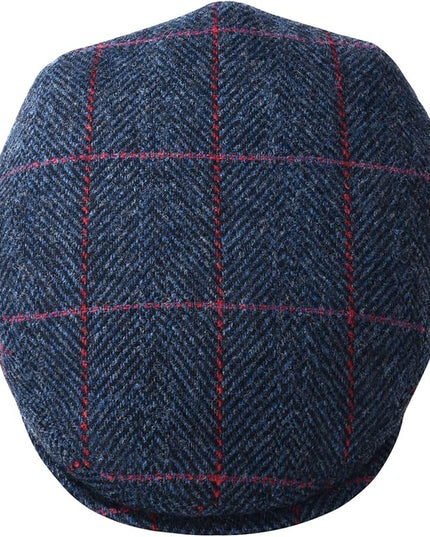 FEINION Men's Wool Tweed Newsboy Ivy Cap Gatsby Golf Flat Hat
