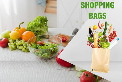 Qutuus Brown Paper Bags with Handles - Assorted Sizes, 120 Pcs - Large, Medium & Small Kraft Bags for Business, Shopping & Retail Use