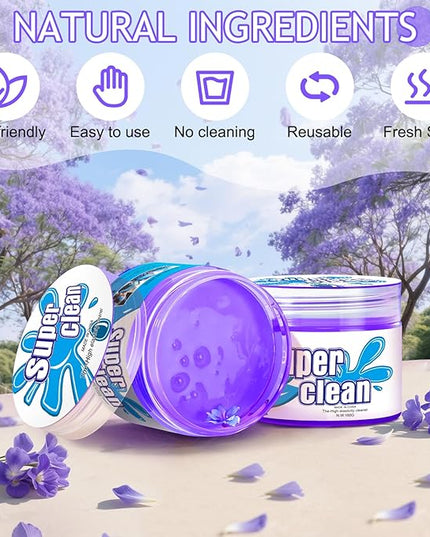Car Cleaning Gel Car Cleaning Putty Car Putty Car Interior Cleaner Car Slime Car Detailing Kit Car Accessories Gifts for Men Women Stocking Stuffers Purple