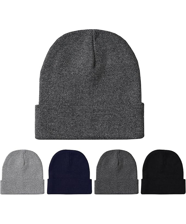 Unisex Winter Beanie – Warm Knit Hat for Men & Women, Soft Stretchy Cold Weather Cap for Outdoor, Running & Hiking