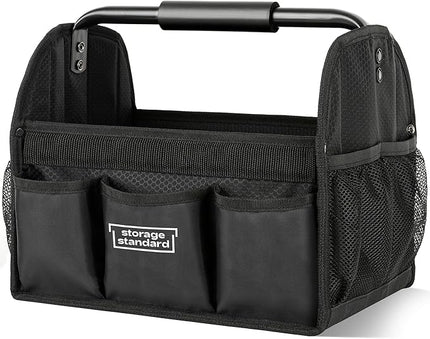 Detailing Caddy Organizer with Handle - Storage, Cars, & Cleaning Caddy for Supplies, Tools, & Home Improvement - Heavy Duty Car Detailing Supplies With Multi-Pockets & Collapsible Tote Design
