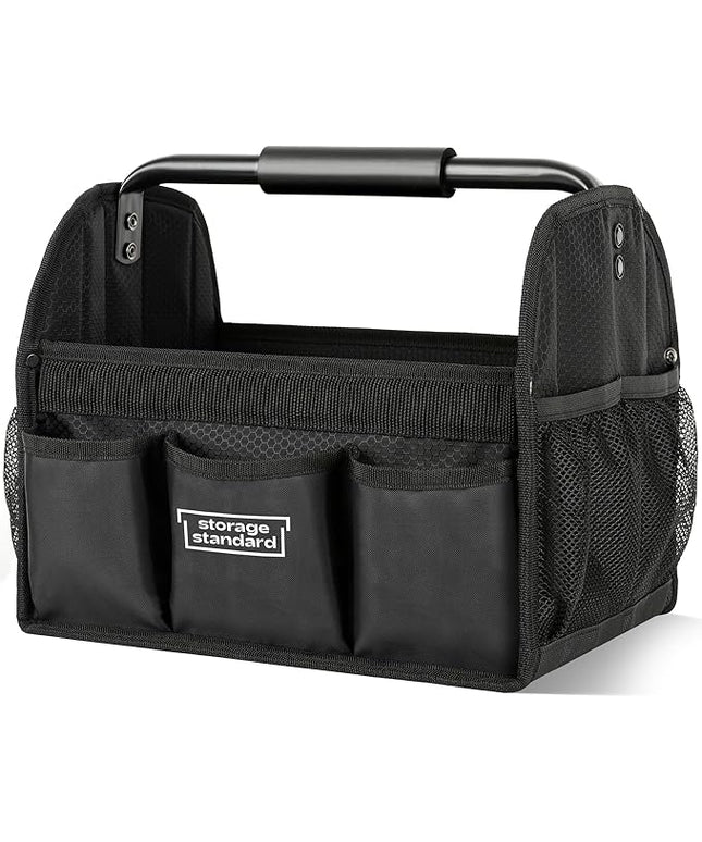 Detailing Caddy Organizer with Handle - Storage, Cars, & Cleaning Caddy for Supplies, Tools, & Home Improvement - Heavy Duty Car Detailing Supplies With Multi-Pockets & Collapsible Tote Design