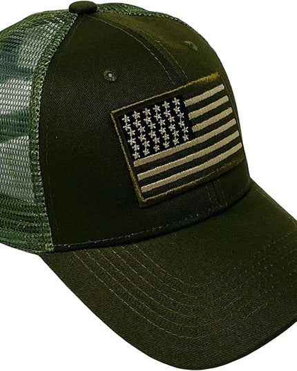 Roytrense Embroidered American Flag Unisex Baseball Cap (100% Cotton)