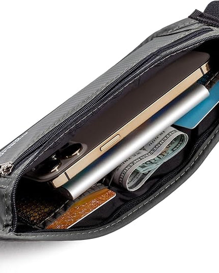 RFID Blocking Passport Holder - Money Belt & Travel Wallet, Travel Belt Bag Fanny Pack for Women Men