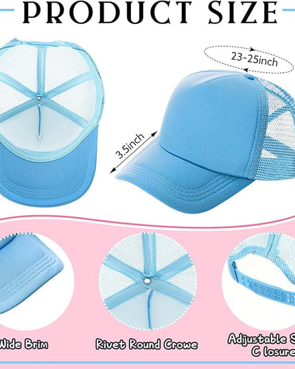 Hercicy 40 Pack Sublimation Blank Trucker Hat Bulk Baseball Cap Adjustable Mesh Unisex Polyester Hat Heat Transfer