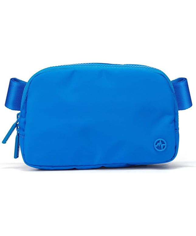Pander Two Way Zipper Fanny Pack Nylon Everywhere Belt Bag for Women, Water Repellent Waist Packs, Crossbody Bags with Adjustable Strap (Capri Blue).