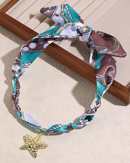 HETICA Scarf Necklace for Women Silk Western Charm Necklaces Fashion Accessory Jewelry Gift