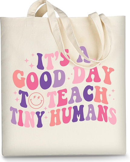 AUSVKAI Canvas Tote Bag Aesthetic for Women, Cute Cloth Cotton Bags for College Shopping Beach Grocery and Trendy Gifts