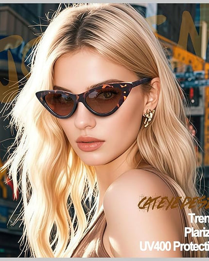 Joopin Polarized Cat Eye Sunglasses for Women Vintage Cateye Sun Glasses UV400 Protection