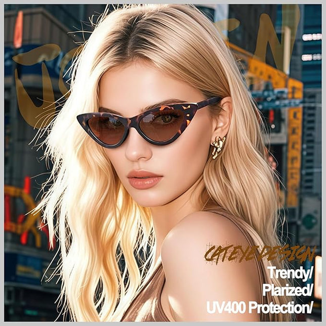 Joopin Polarized Cat Eye Sunglasses for Women Vintage Cateye Sun Glasses UV400 Protection