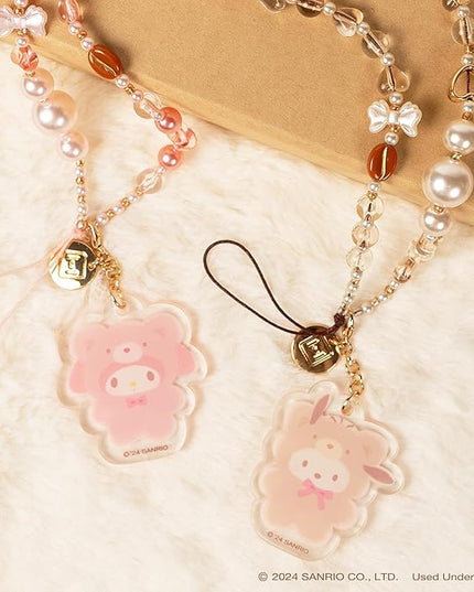 iFace Hello Kitty and Friends Beaded Wristlet Universal Charm Strap [Latte Bear Series] – Cute Wrist Strap for Cell Phone Camera Keys AirPods