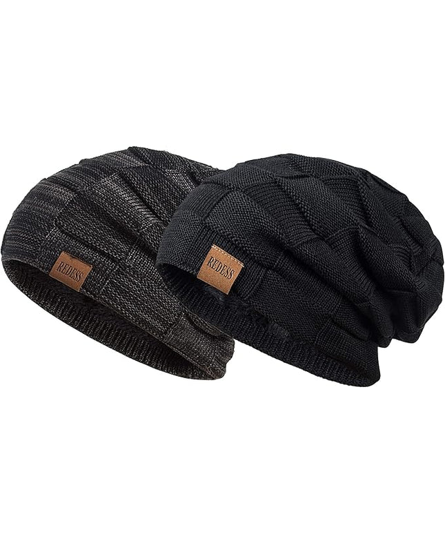 REDESS Beanie Hat for Men and Women Winter Warm Hats Knit Slouchy Thick Skull Cap