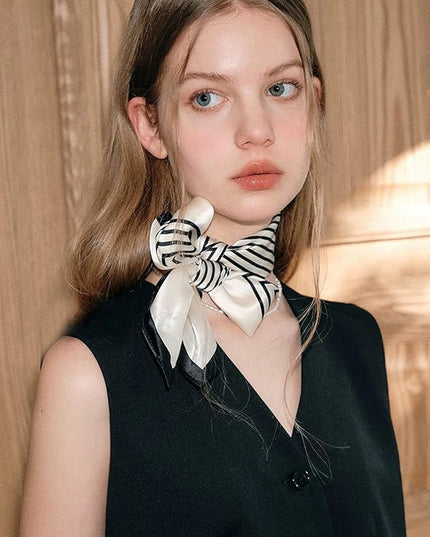 Head Bandanas Scarf for Women Silk Satin Hair Scarf Lightweight Vintage Fashion Square Neck Scarves Gift
