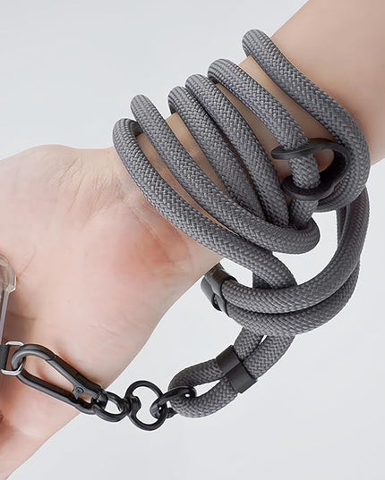 Adjustable Cell Phone Lanyard Crossbody Smartphone Strap Soft Rope Phone Lanyard for Around the Neck Holder (Grey)