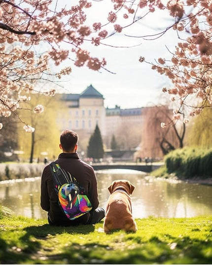 Animal Face Sling Bag Crossbody Bags Chest Bag Backpack for Travel Running and Hiking for Men Women Colorful Sea Lion
