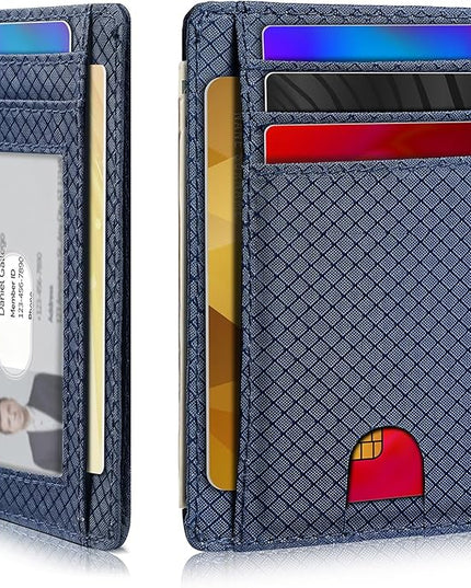 Artpaxy Slim Wallet for Men & Women, Minimalist Front Pocket Card Holder for Travel, RFID Blocking, Water Resistant Nylon Wallet for ID & Cash & Credit Card