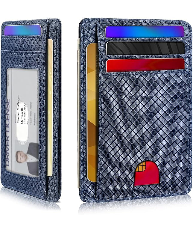 Artpaxy Slim Wallet for Men & Women, Minimalist Front Pocket Card Holder for Travel, RFID Blocking, Water Resistant Nylon Wallet for ID & Cash & Credit Card