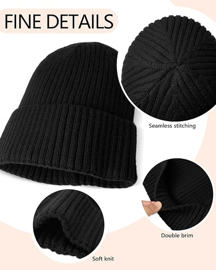 HiRui Knit Beanie for Men Women Kids, Winter Hats Warm Classic Daily Skull Caps