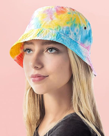 The Hat Depot Bucket Hat - Unisex 100% Cotton & Denim UPF 50 Packable Summer Travel Beach Sun Hat
