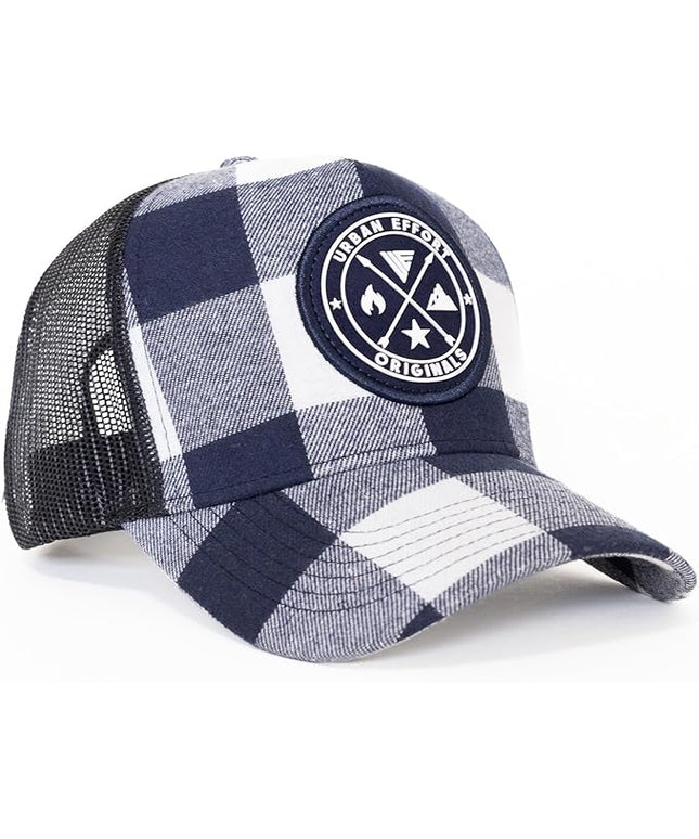 Urban Effort Mesh Back Cap - for Men and Women Baseball Hat 5-Panel Trucker Hat - Great Snapback Closure for Hunting & Hiking