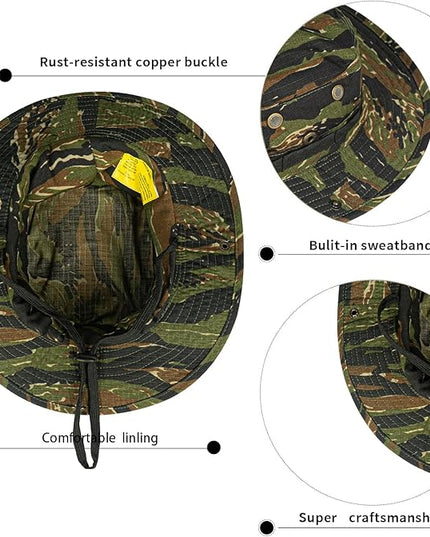 Sun Hats for Men Women Bucket Hat UPF 50+ Boonie Hat Foldable UV Protection Hiking Beach Fishing Summer Safari