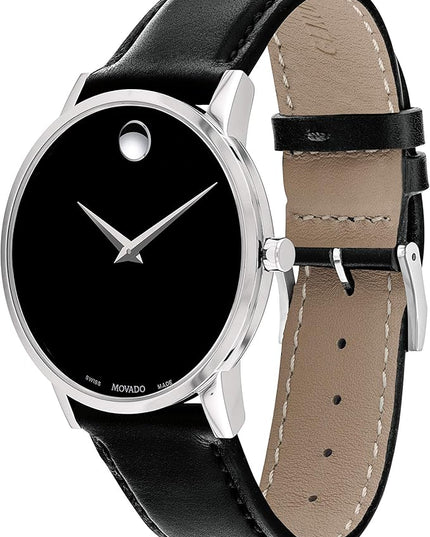 Movado Museum Classic Men's Watch - Swiss Quartz Movement, Calfskin Strap - 3 ATM Water Resistance - Classic, Luxury Fashion Timepiece for Him - 40mm