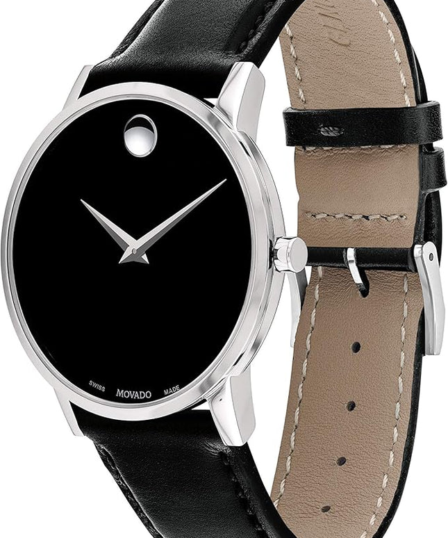 Movado Museum Classic Men's Watch - Swiss Quartz Movement, Calfskin Strap - 3 ATM Water Resistance - Classic, Luxury Fashion Timepiece for Him - 40mm