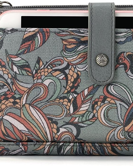Sakroots Artist Circle Smartphone Crossbody in Coated Canvas, Detachable Wristlet Strap