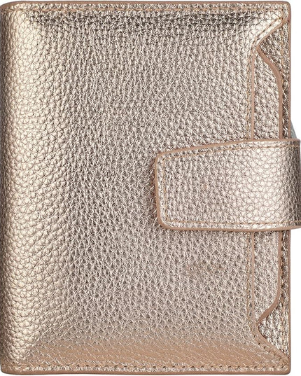 Lavemi Small Compact Women Wallet RFID Blocking Genuine Leather Bifold Purse with ID Windows