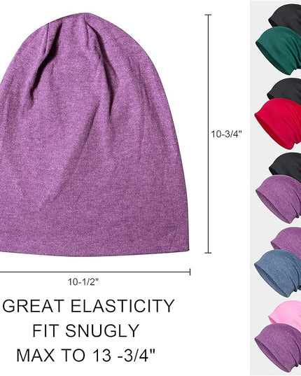 Senker Fashion Slouchy Beanie Hats for Women Men, Chemo Headwear Cotton Beanies Soft Lightweight Chemo Skull Cap Elastic
