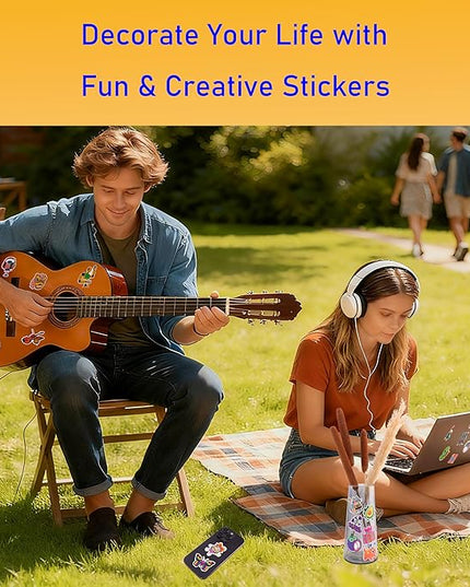 Cool & Trendy Fun Stickers – 120pcs | Easy Peel, Waterproof, No Residue | for Teens & Adults, Laptops, Skateboards, Water Bottles & Suitcases