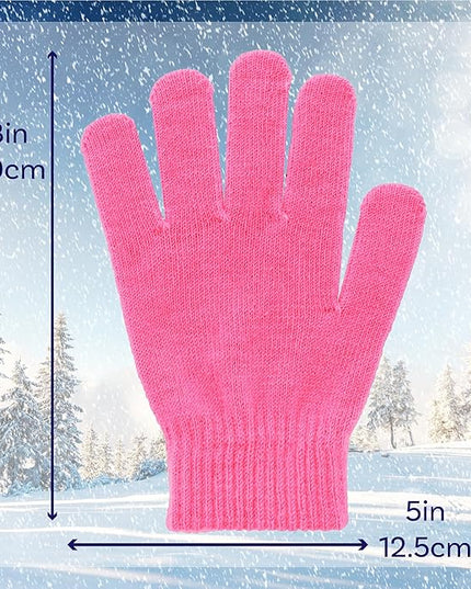 Motique Accessories Ladies Gloves Magic Knit Gloves for Women Solid Colors