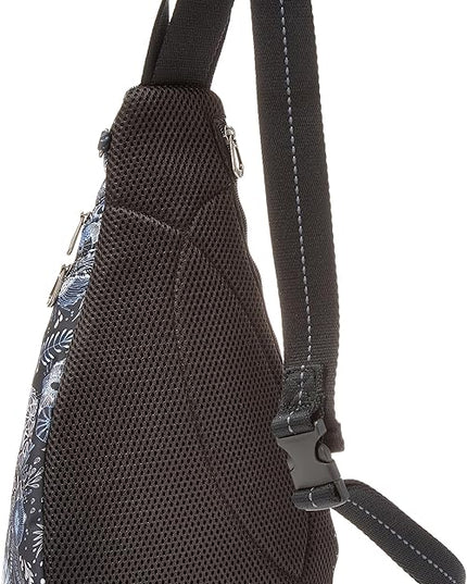Sakroots On The Go Sling Bag for Women in Eco-Twill, Large Convertible Crossbody Backpack With Main Zipper Closer, Made From Recycled Materials - Midnight Seascape 2