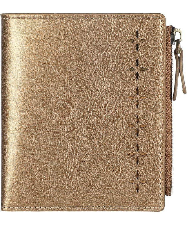 Lavemi Ultra Thin Small Compact Leather Womens Girls Wallets RFID Blocking Credit Card Holder for Women
