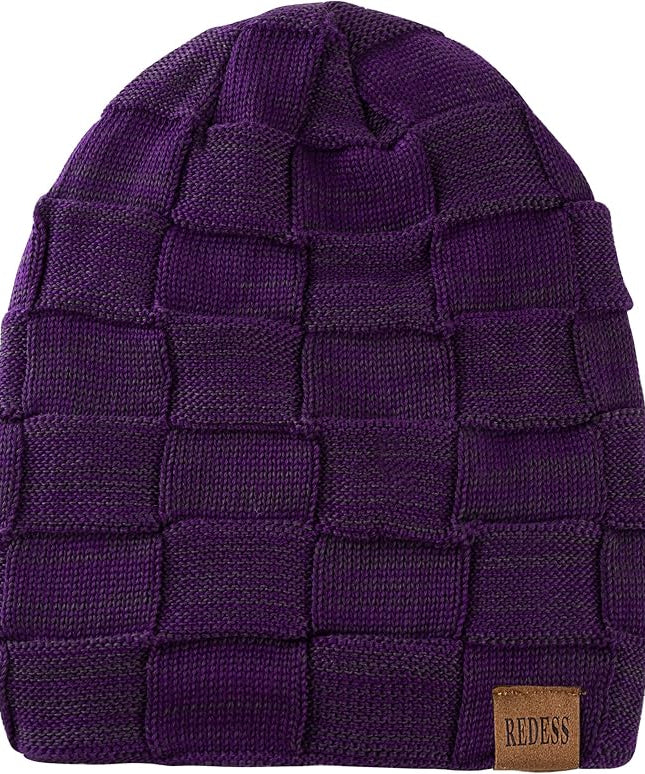 REDESS Beanie Hat for Men and Women Winter Warm Hats Knit Slouchy Thick Skull Cap