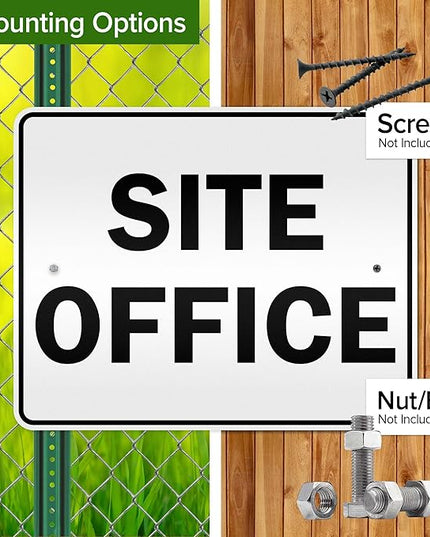 Site Office Sing Sign, 24x30 Inches, 3M EGP Reflective .080 Aluminum, Fade Resistant, Made in USA by My Sign Center