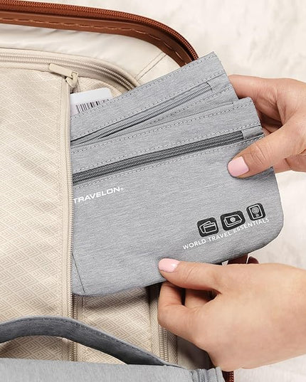 Travelon World Travel Essentials Set of 2 Currency and Passport Organizers