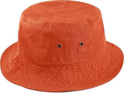 The Hat Depot Bucket Hat - Unisex 100% Cotton & Denim UPF 50 Packable Summer Travel Beach Sun Hat