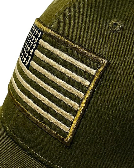 Roytrense Embroidered American Flag Unisex Baseball Cap (100% Cotton)