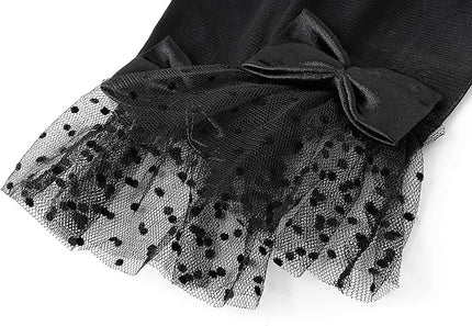 BABEYOND Lace Gloves for Women - Bow Short Prom Gloves Evening Elegant Accessories for Wedding Opera Party