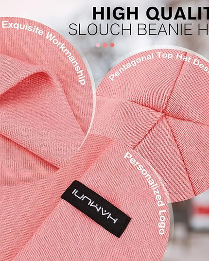 Slouchy Beanie for Women Men Soft Cotton Chemo Hats Double-Layer Warm Beanie Cap for Daily Wear & Transitional Seasons